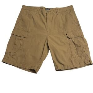 Levi Strauss 2 Horse Brand Mens Size 38 Khaki Cargo Cotton Shorts Levis Brown